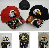 Eagle Head Hat [Red/White/Blue USA & Flag on Bill]